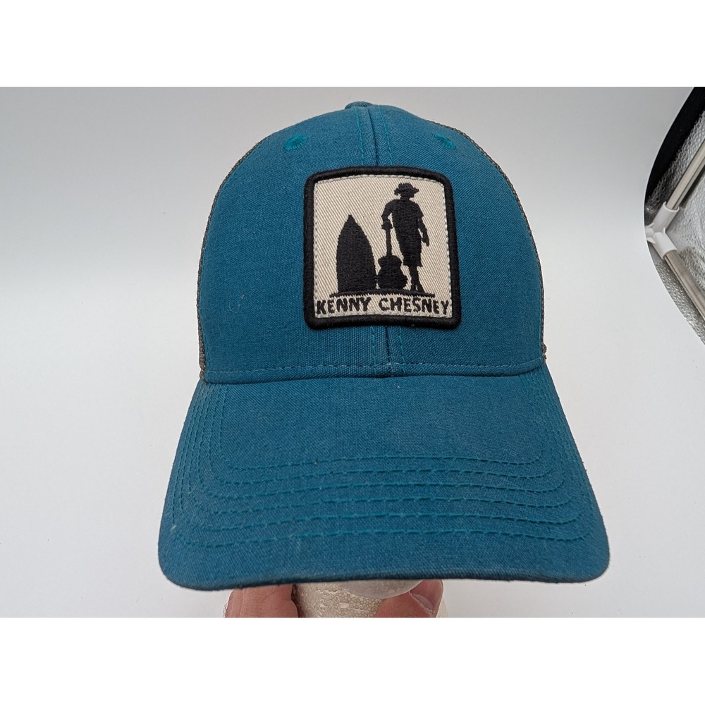 Legacy Kenny Chesney Teal Charcoal Mesh Trucker Hat Snapback Cap